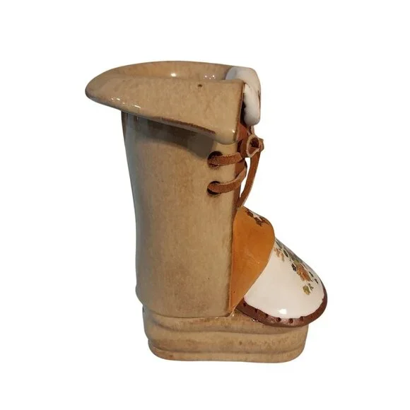 The Clay Cobbler Vintage Terra Cotta Old Style Boot Planter Vase - Picture 3 of 7